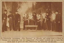 873506 Afbeelding van de opvoering van een toneelstuk door leden van de Zeeuwsche vereeniging 'Ons Zeeland', in Hotel ...